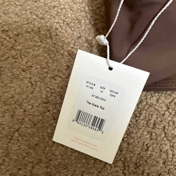 Andie Swim The Scala Top Strapless Bandeau in Espresso Size Medium NWT - Picture 5 of 8